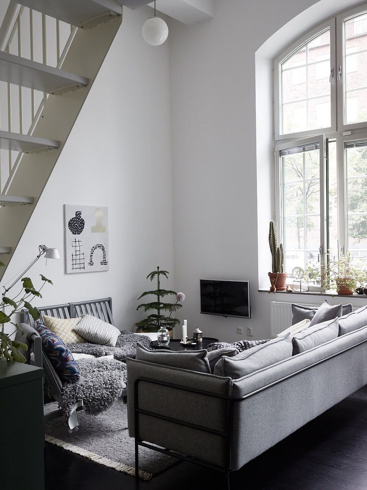 Living Room Industrial Style Duplex Home Via Coco Lapine