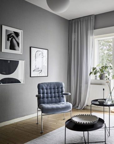 Living Room : Blue and grey living room - via Coco Lapine Design blog ...