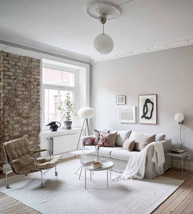 Living Room Beautiful Grey Home With A Soft Pink Touch