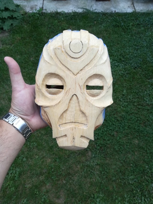 DIY Home Ideas : woodworksgeek:Vokun Dragon Priest Mask is done and ...